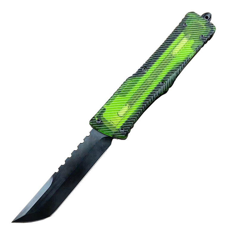 High End A11 Tactical D2 Titanium Coating Blade CNC Aviation Aluminum/Ultem Handle EDC Pocket knife Gift knives with Nylon Sheath