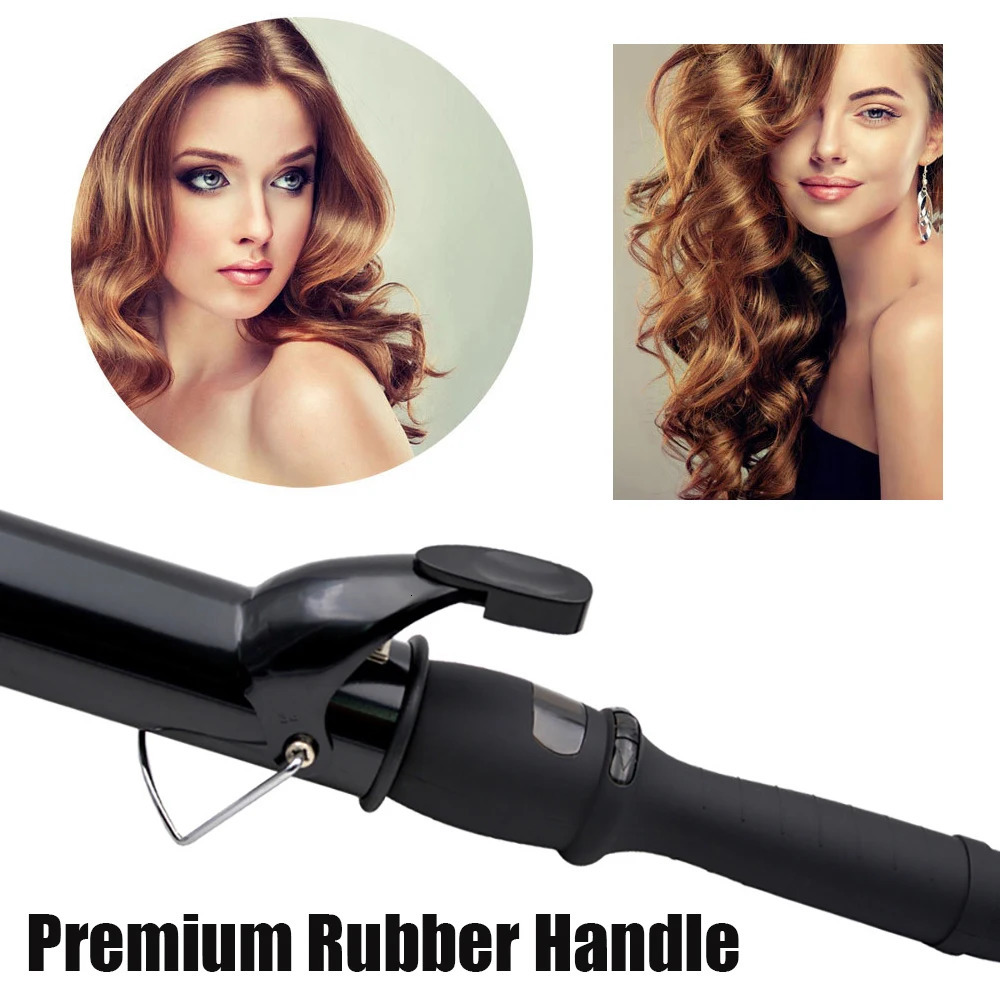 Curling Irons Curling Iron with Tourmaline Ceramic Coating Hair Curler Wand Anti-scalding Insulated Tip Salon Curly Waver Maker Styling Tools 231109