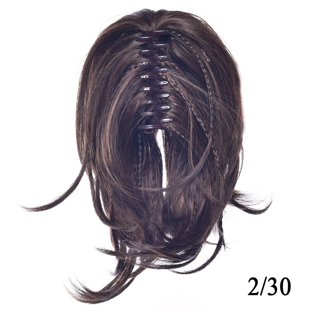 Synthetic Wigs Soowee Women's Hairpiece Synthetic Hair Blonde Black Brown Clip In Hair Curly Little Tail Claw Ponytail 231108