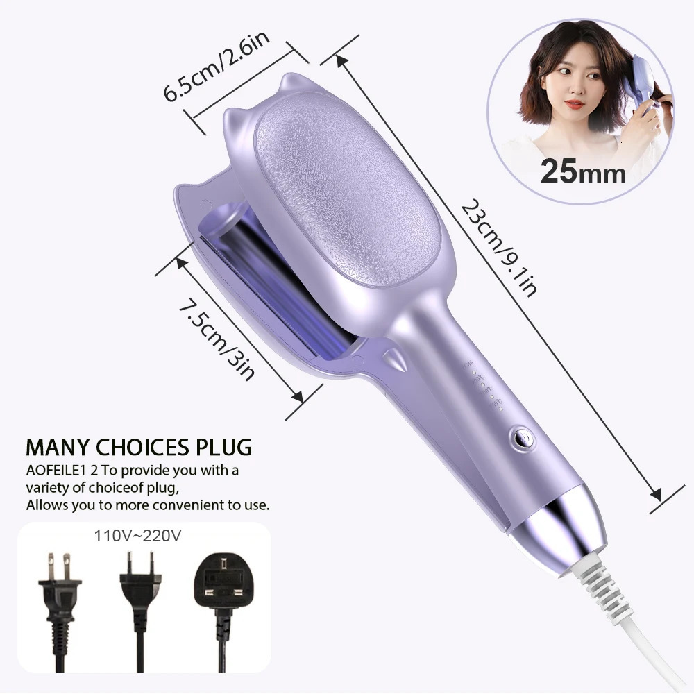 Curling Irons Faers Hair Curler Negative Ions Ceramic Splint Hair Waver Iron Deep Egg Rolls Portable Curling Iron Wave Fast Hair Styling Tools 231109