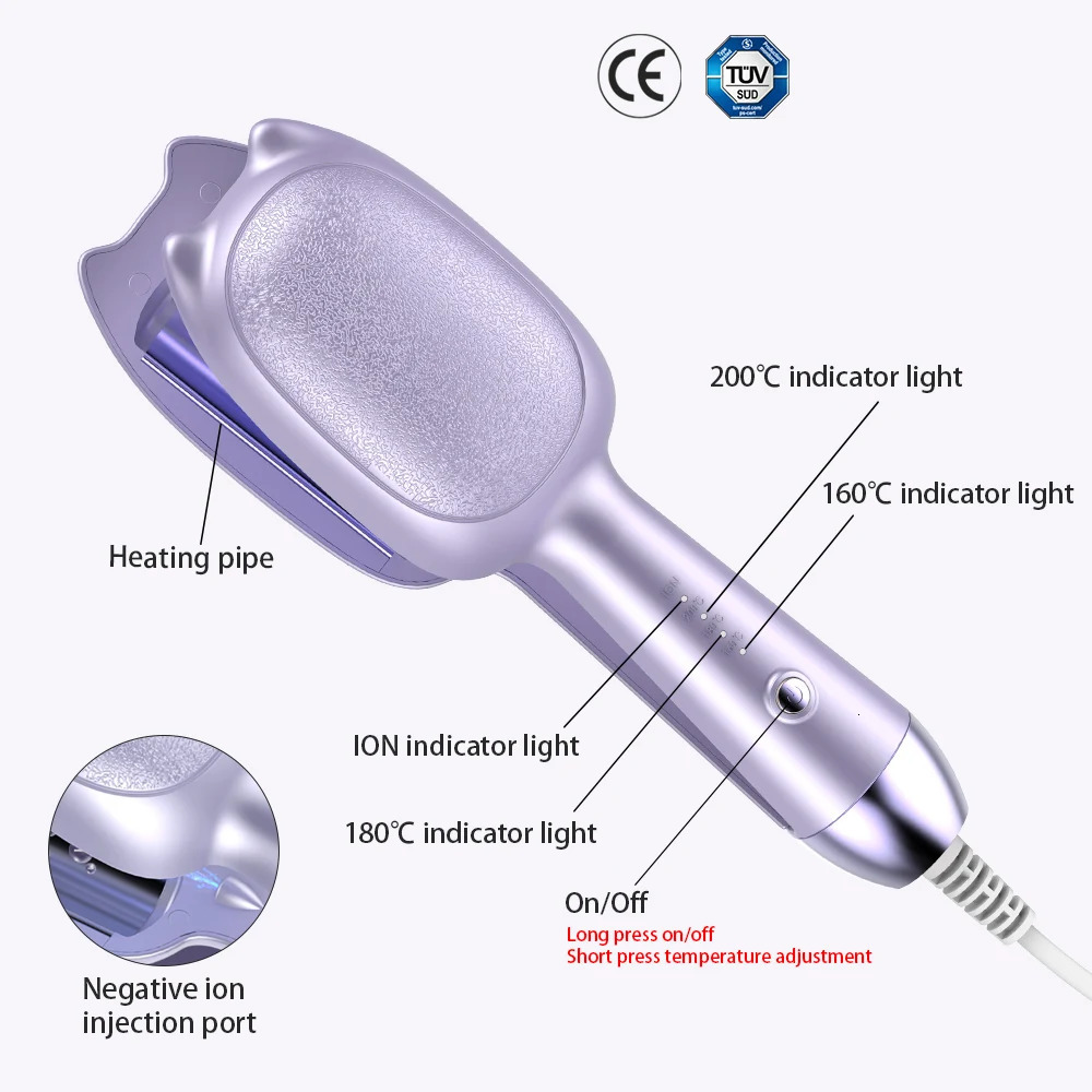 Curling Irons Faers Hair Curler Negative Ions Ceramic Splint Hair Waver Iron Deep Egg Rolls Portable Curling Iron Wave Fast Hair Styling Tools 231109