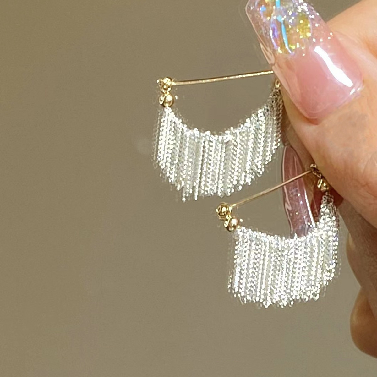 Long Tassel Earrings For Bridal New Fashion Trend Female Jewelry Sliver Eearring Wedding Party Accessories