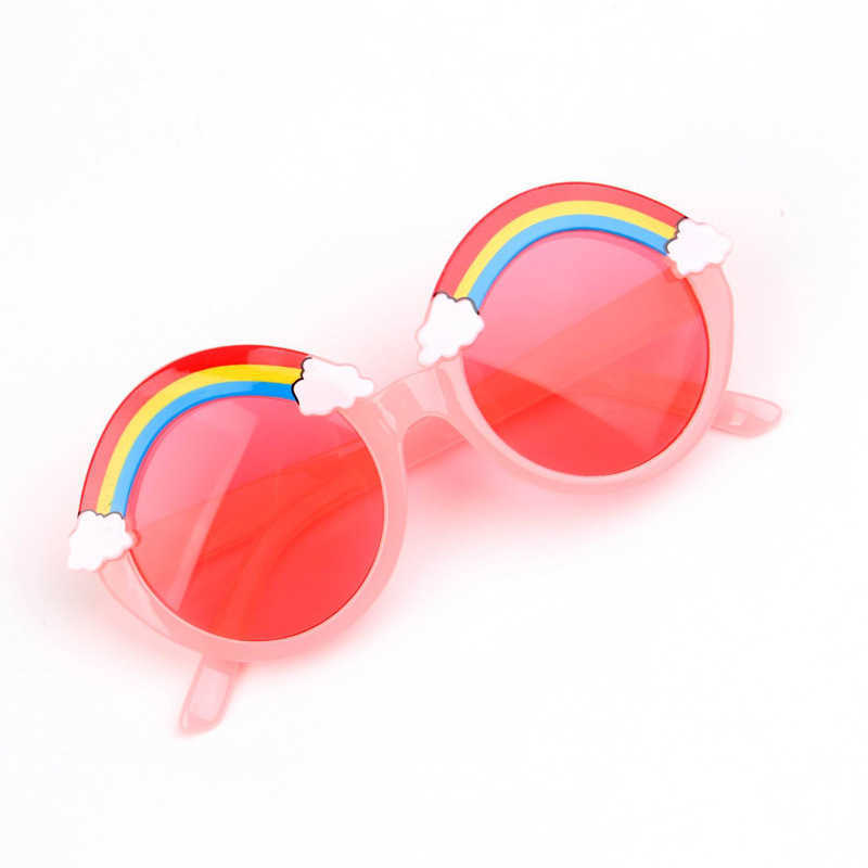Sunglasses Kids Sunglasses Girls Boys Brand Round Rainbow Colorful Children's Sun Glasses Fashion Pink Shade Baby Eyewear UV400 2-8 Years Z0408