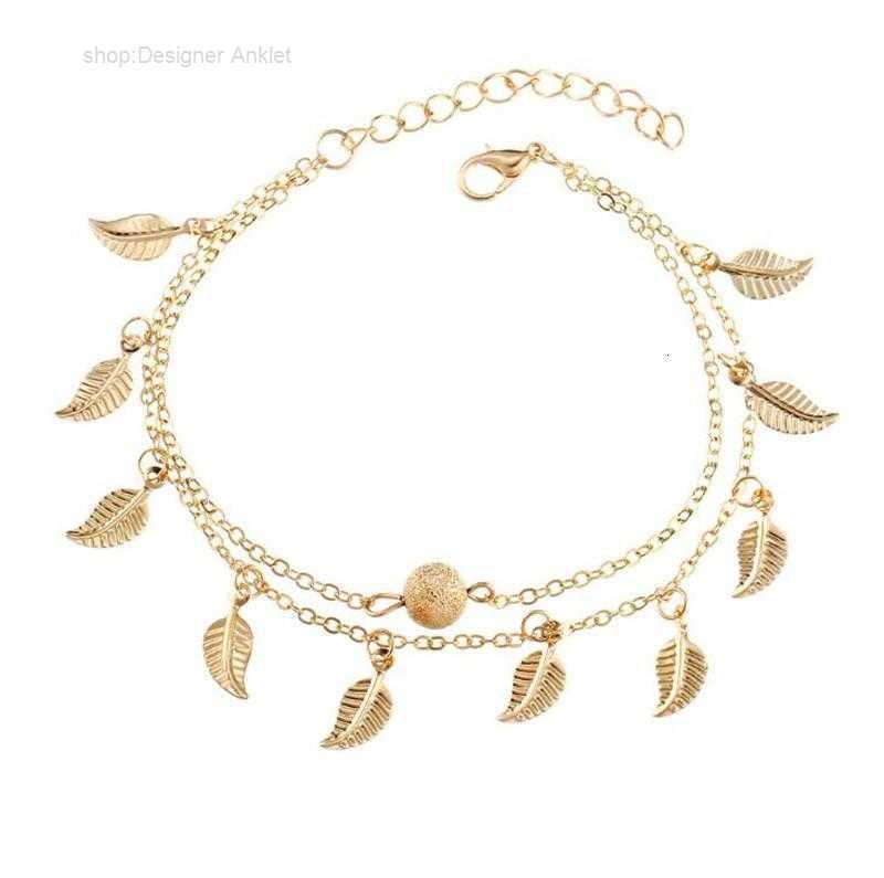 Anklets Women Gold Leaf Charm Real Photos Chain Bracelet Fashion 18k Bracelets Foot Jewelry Gb1485 PBS3
Anklets Women Gold Leaf Charm Real Photos Chain Bracelet Fashion 18k Bracelets Foot Jewelry Gb1485 PBS3