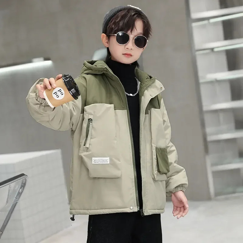 Down Coat Autumn Winter Outdoors Hooded Jackets Boys Waterproof Jacket Children's Outwears Clothing Windbreaker Coats 231108