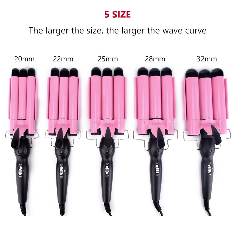 Curling Irons Professional Hair Curling Iron Ceramic Triple Barrel Hair Curler Irons Hair Wave Waver Styling Tools Hair Styler Wand 231109
