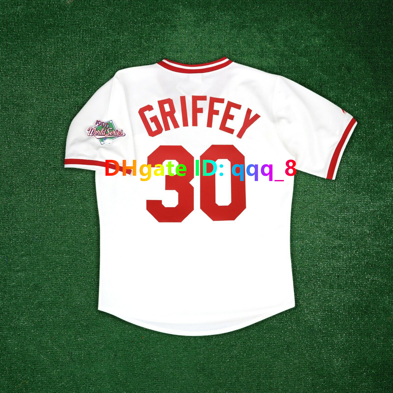 Eric Davis Deion Sanders Ken Griffey Sr. 1990 World Series Reds Throwback Baseball Jersey Pete Rose Joey Votto Bench Chris Sabo Paul O'Neill Pere