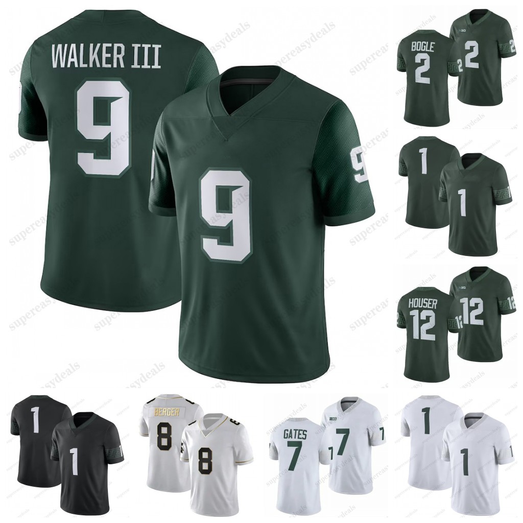 Michigans 2024 State Football Spartans Jerseys 74 Jack Conklin 28 Jon Reschke Don Coleman Naquan Jones Jalen Nailor Kenneth Walker III Brian Lewerke customs