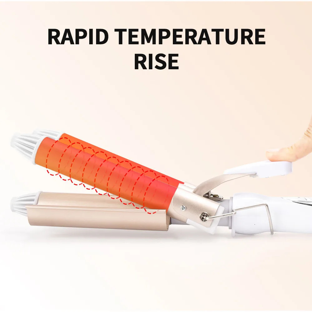 Curling Irons Professional Curling Iron Ceramic Triple Barrel Hair Styler Hair Lectric Curlers Electric Irons Curling Hair Waver Styling Tools 231109