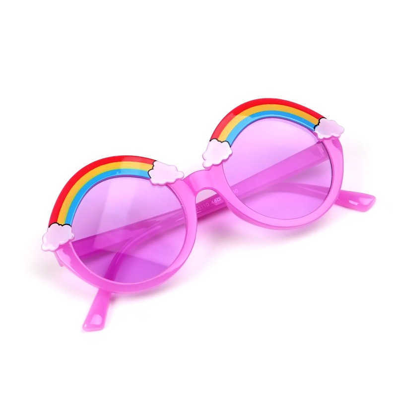 Sunglasses Kids Sunglasses Girls Boys Brand Round Rainbow Colorful Children's Sun Glasses Fashion Pink Shade Baby Eyewear UV400 2-8 Years Z0408