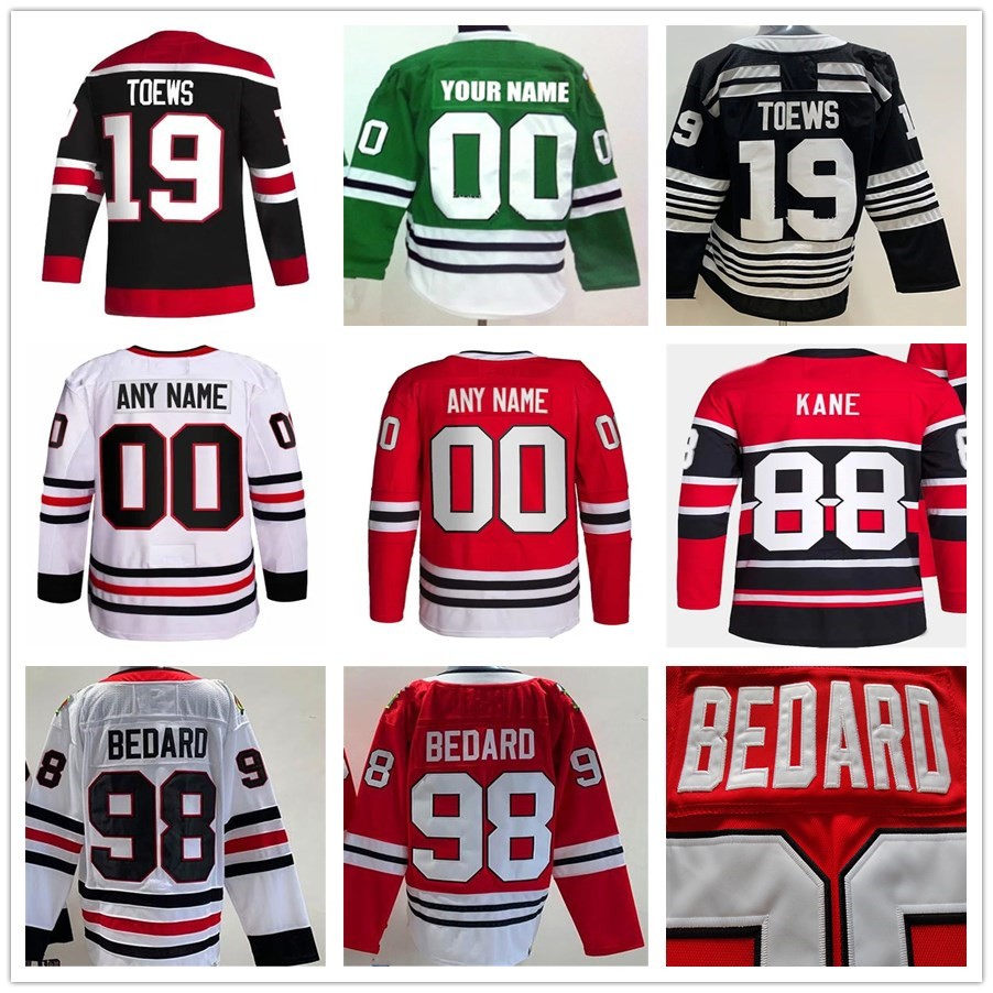 Hockey Jersey Connor Bedard Patrick Kane Jonathan Toews Seth Jones Chris Chelios Petr Mrazek Tyler Johnson Clark Griswold Stan Mikita Reverse Retro Stitched Jersey