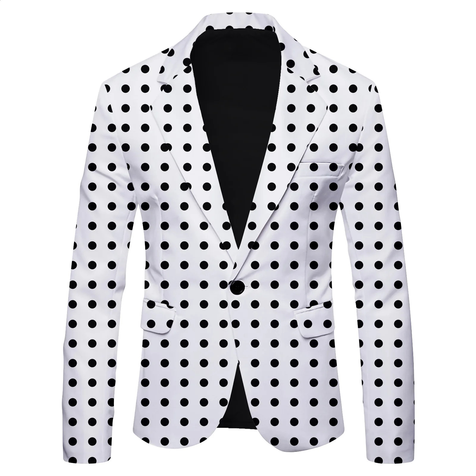 Mens Suits Blazers HOO Polka Dot Print Leisure Suit Jacket British Fashion SlimFitting blazer 231109