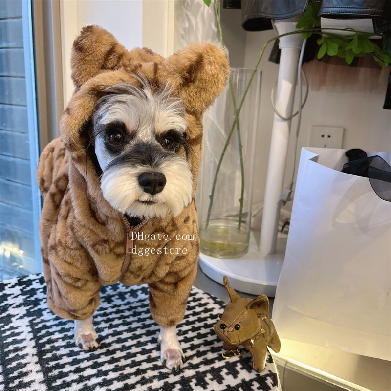 Designer Clothes Classic Old wer Apparel urious Hoodie Cold Weather Coats Cozy Windproof Warm Dog Jacket for Small Dogs Little Bear Shape S A881