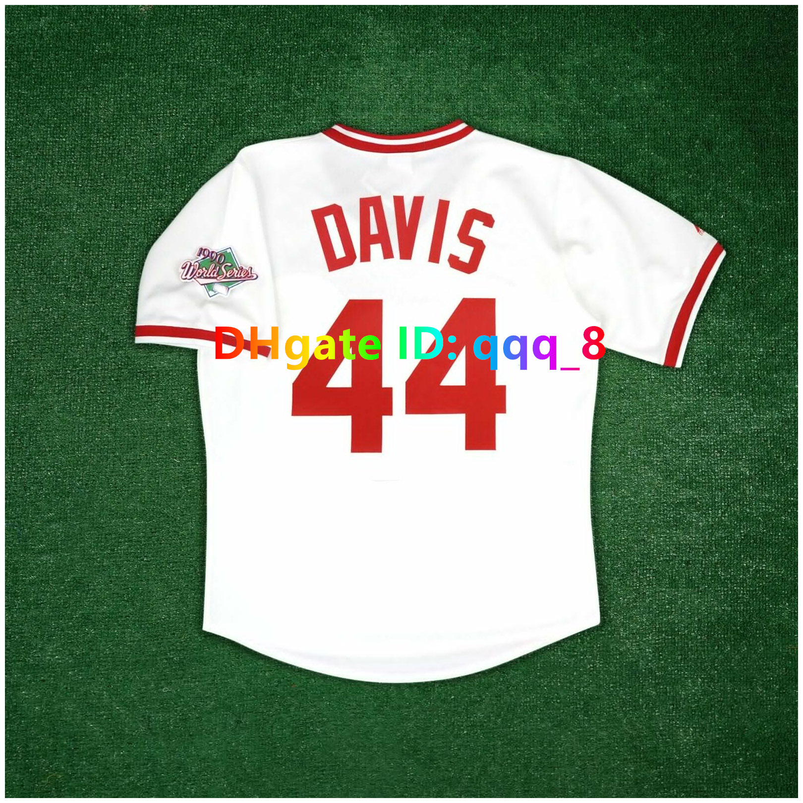 Eric Davis Deion Sanders Ken Griffey Sr. 1990 World Series Reds Throwback Baseball Jersey Pete Rose Joey Votto Bench Chris Sabo Paul O'Neill Pere
