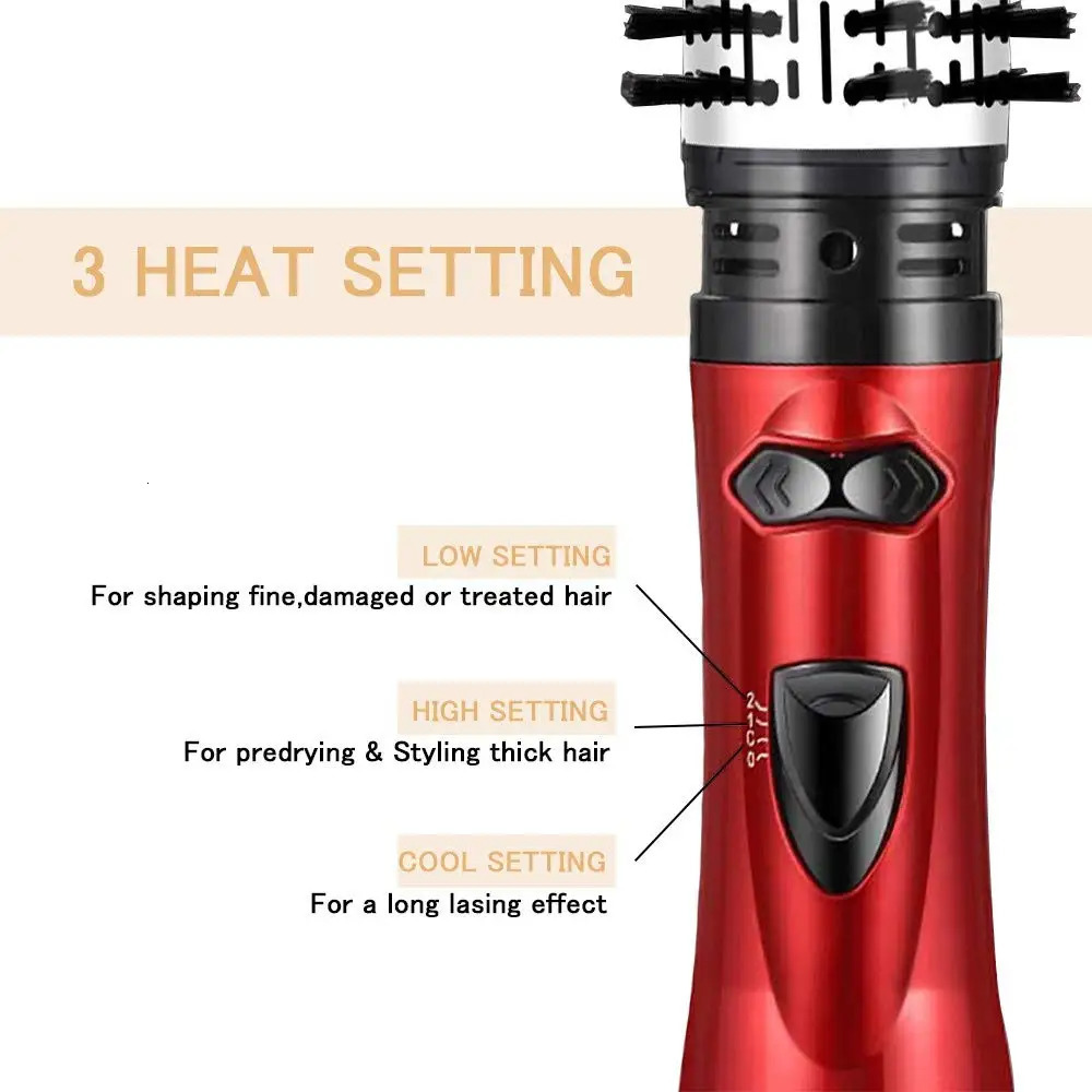 Curling Irons Multifunction Hair Comb Hair Dryer and Volumizer Rotating Roller Brush Salon Air Brush Styler Straightener Curler Comb 231109