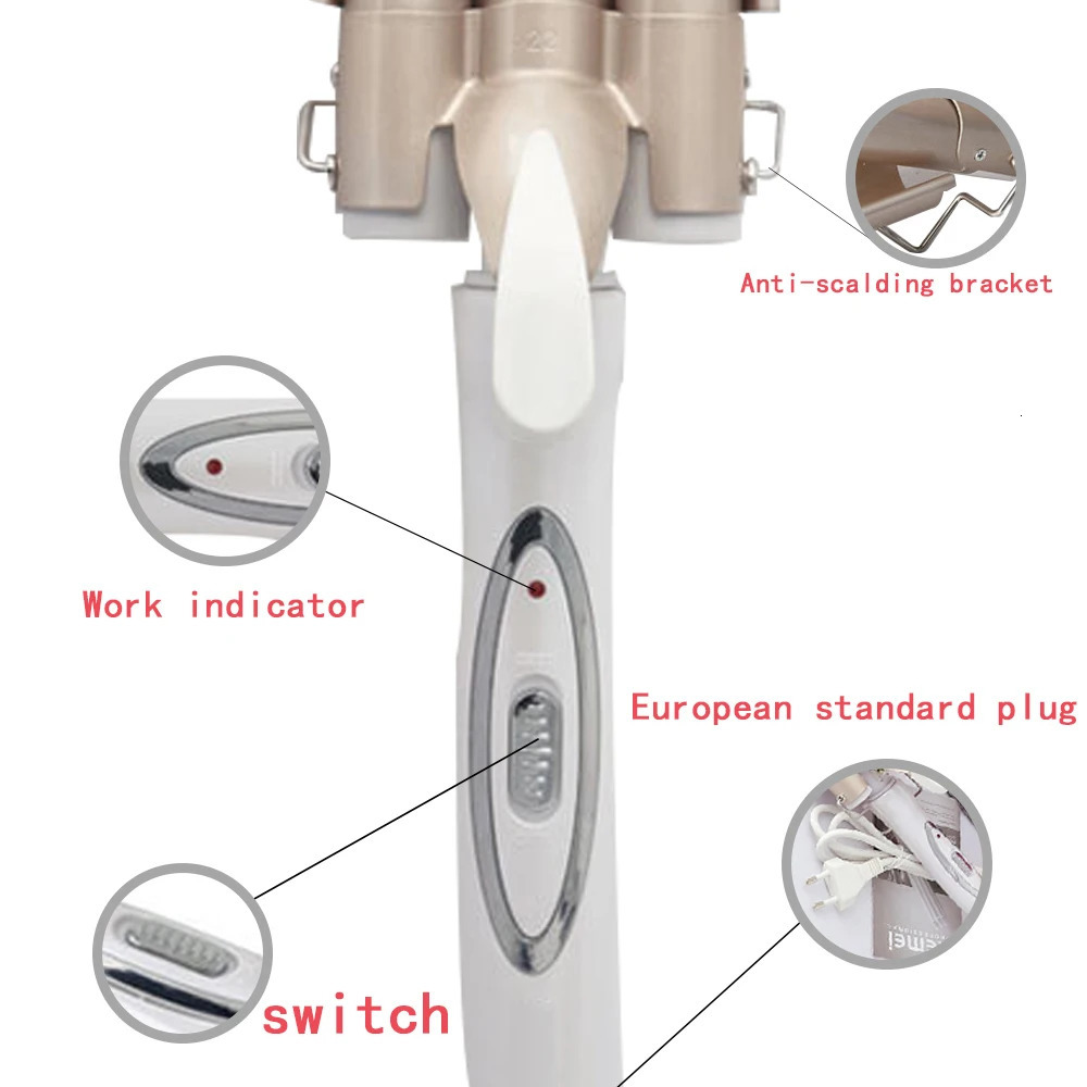 Curling Irons Curling irons Professional hair care styling tools Ceramic Triple Barrel Hair Styler hair curlers Electric Curling Hair Waver 231109