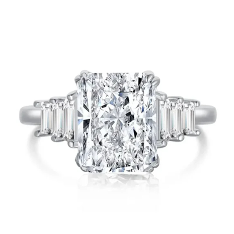 14 Styles Moissanite Dia Ring 100% Real Sterling Sier Party Wedding Band Rings for Women Bridal Engagement Jewelry