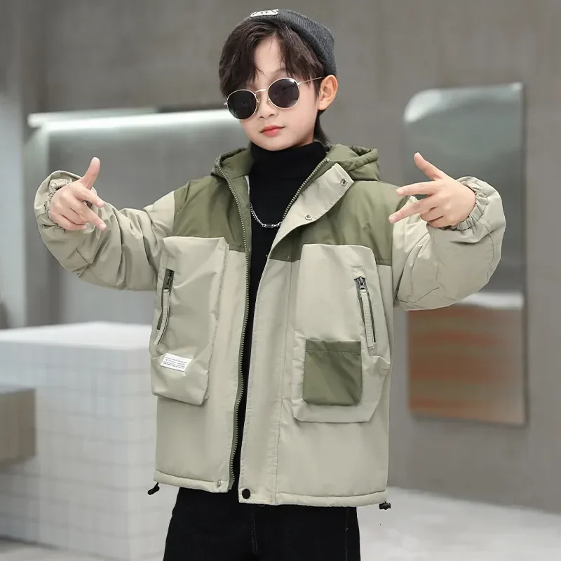 Down Coat Autumn Winter Outdoors Hooded Jackets Boys Waterproof Jacket Children's Outwears Clothing Windbreaker Coats 231108