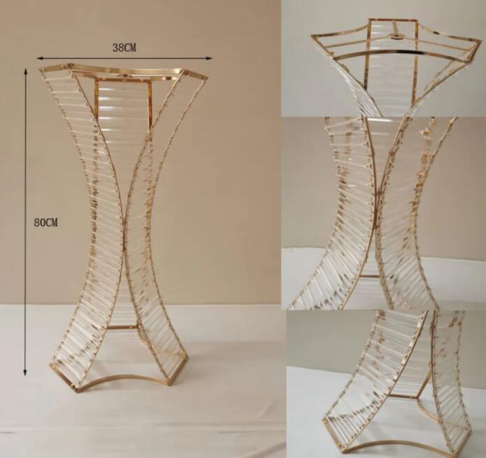 Acrylic Wedding Centerpiece Crystal Table Centerpieces 80 CM Pillar Road Leads Party Vase Diy Decoration