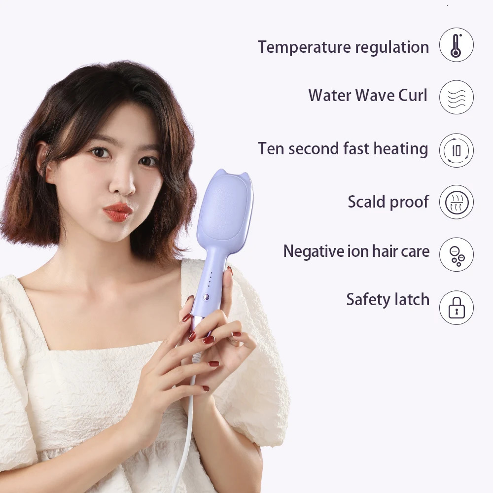 Curling Irons Faers Hair Curler Negative Ions Ceramic Splint Hair Waver Iron Deep Egg Rolls Portable Curling Iron Wave Fast Hair Styling Tools 231109