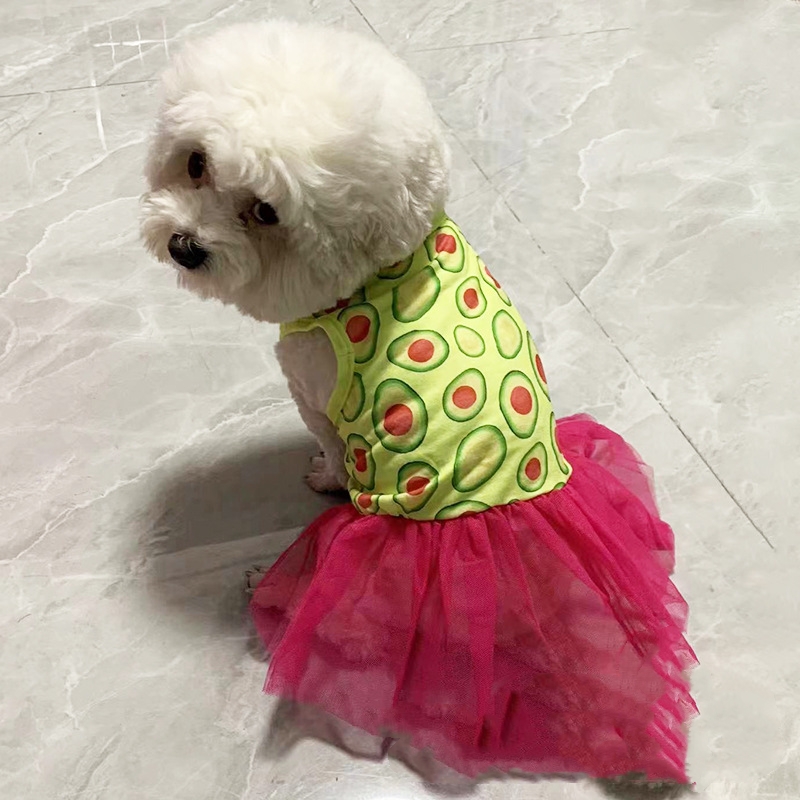 Small Cute Girl Female Dog Dress Mommy Puppy Shirt Skirt Doggie Dresses Pet Summer Clothes Apparel for Dogs and Cats 12 Color Wholesale S A880