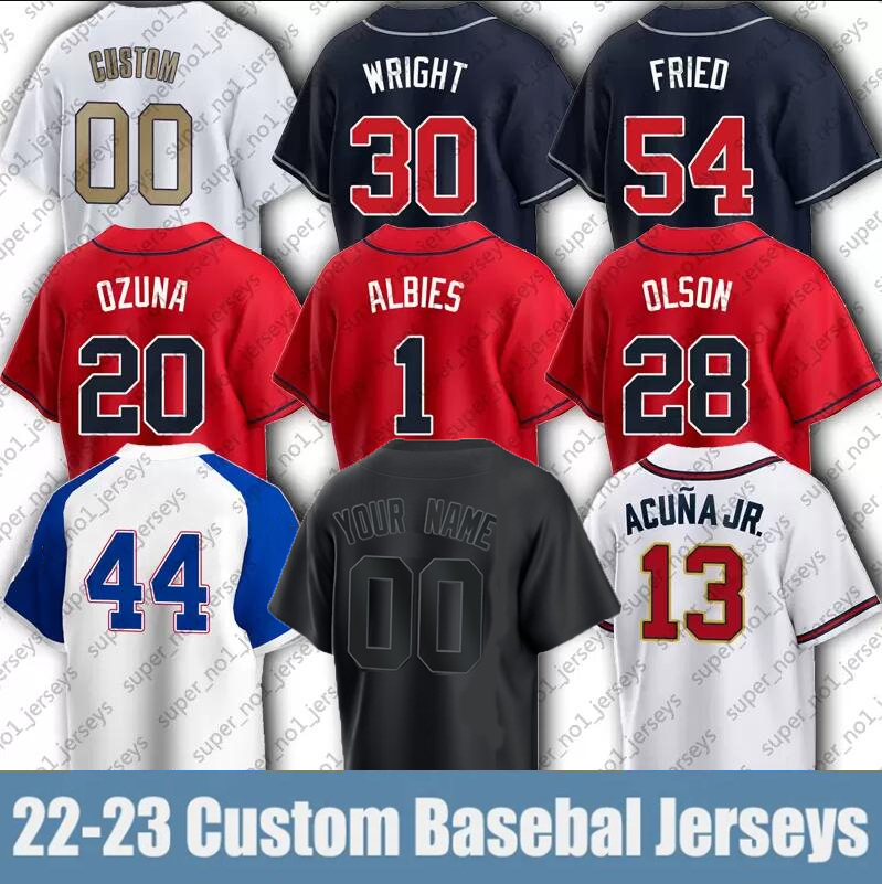 13 Ronald Acuna Jr Matt Olson Jersey Baseball Atlanta Ozzie Albies Austin Riley Dansby Swanson Max Fried Dale Murphy Eddie Rosario Marcell Ozuna Stephen Vogt Grissom, Mens (y shi)
13 Ronald Acuna Jr Matt Olson Jersey Baseball Atlanta Ozzie Albies Austin Riley Dansby Swanson Max Fried Dale Murphy Eddie Rosario Marcell Ozuna Stephen Vogt Grissom, Mens (y shi)