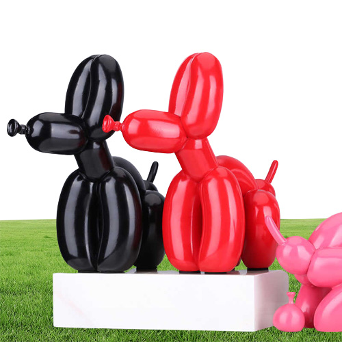 Creative Poop Dog Animals Statue Squat Balloon Art Sculpture Crafts Desktop Decors Ornaments Resin Home Decor Accessories 2108044622315