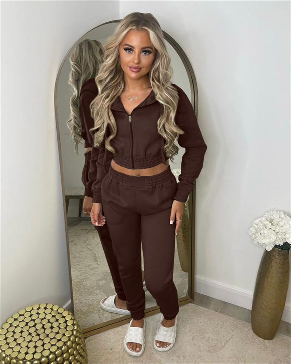 NEW Designer Fleece Tracksuits Fall Winter Women Two 2 Pieces Sets Long Sleeve Hooded Jacket Pants Sweatsuits Casual Outfits Jogger Suits Wholesale Cl