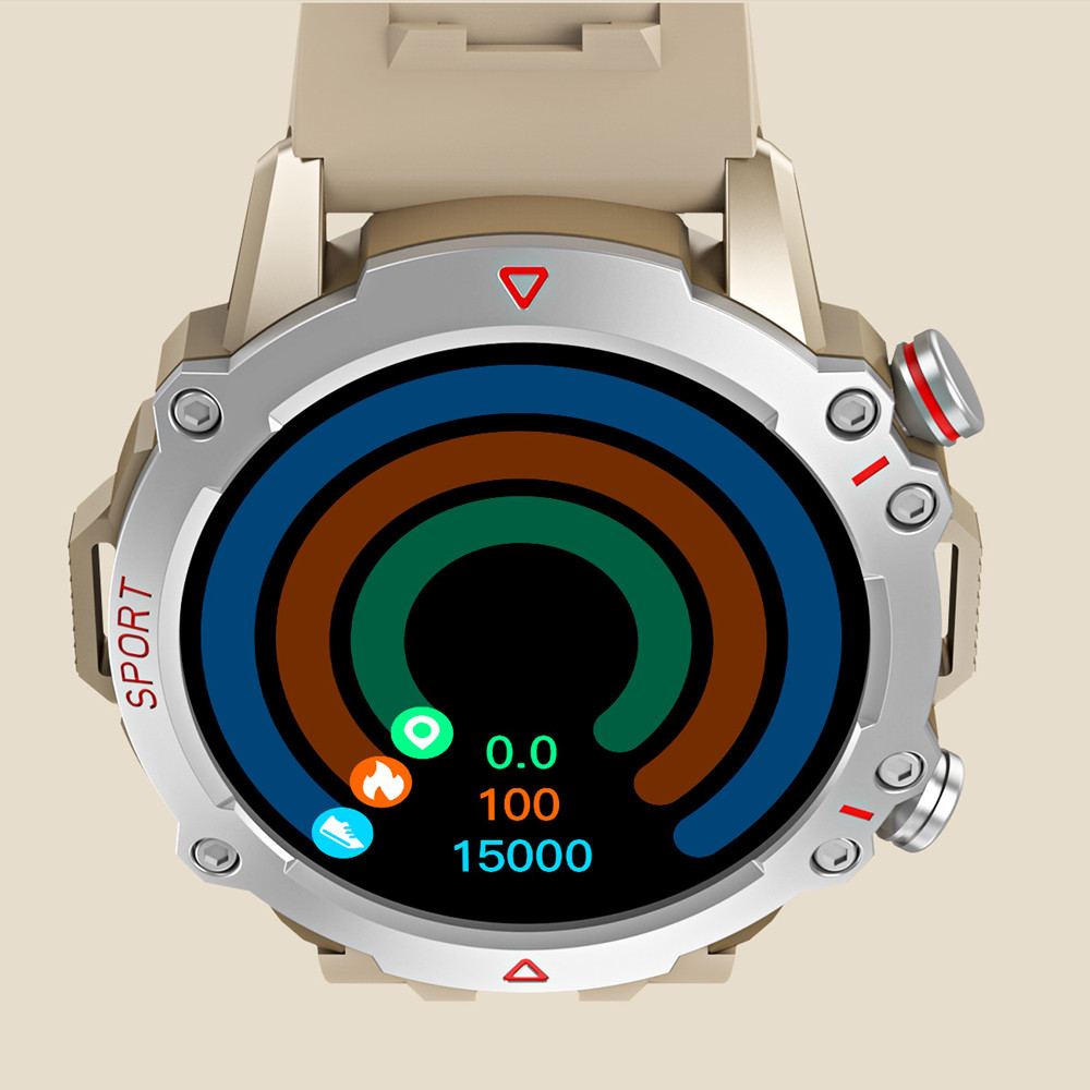 1.53 AMOLED TF10 PRO Outdoor Red Military BT Call Smart Watch Sports Fiess Tracker Heart Monitor For Android IOS free shipping