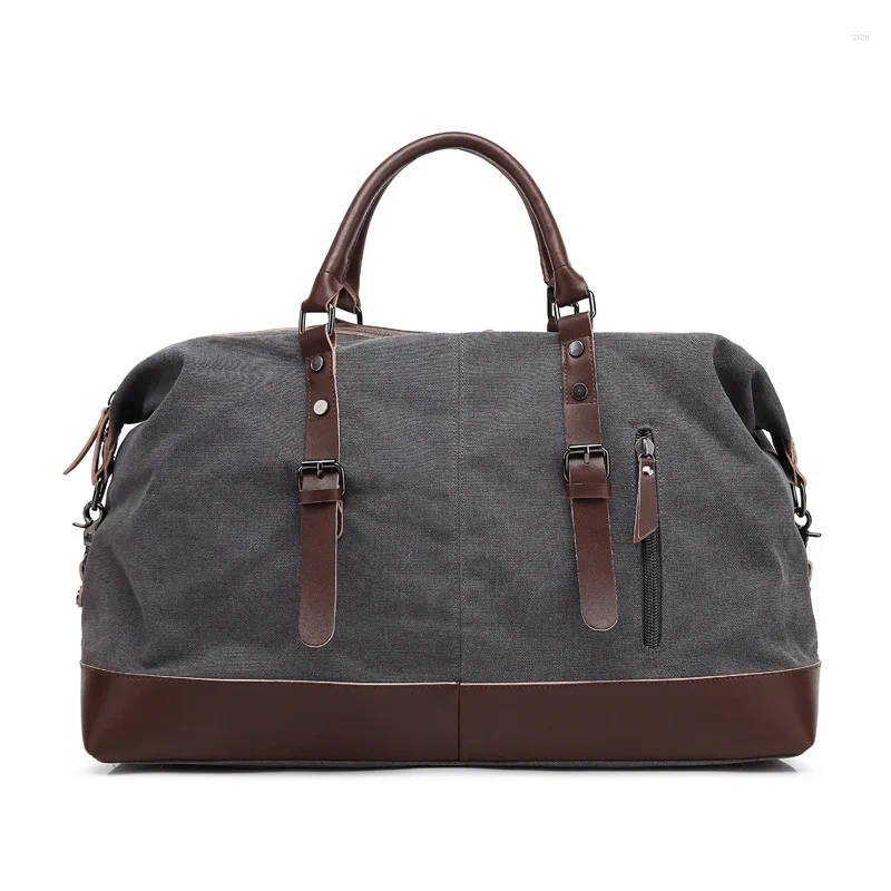 Duffel Bags Unisex Large Capacity Travel Bag Luggage Casual Canvas One Shoulder Messenger Handbag Dual Use