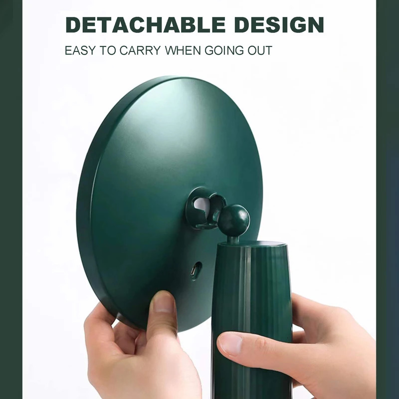 Compact Mirrors 3 Color LED Vanity Makeup Mirror Light Rechargeable Stand Light Travel Portable Lamp With Switch Makeup Cosmetic Table Desk 231109