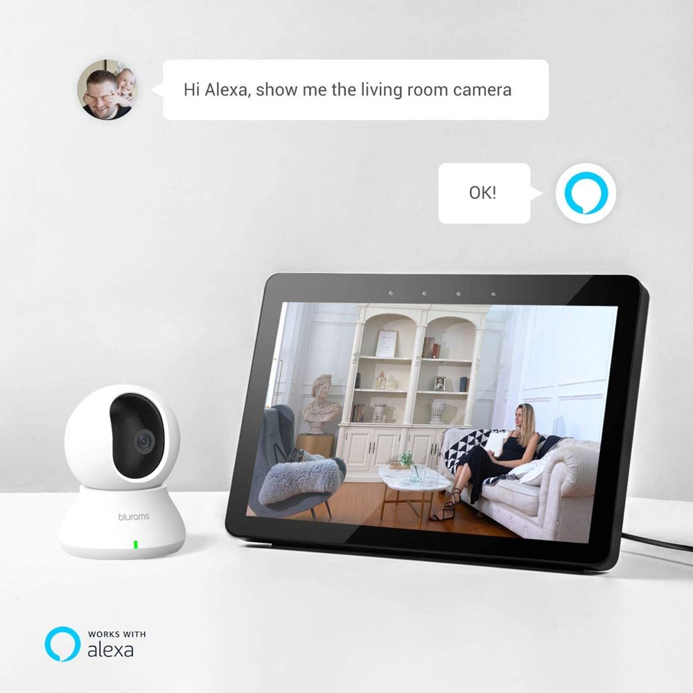 Camera Monitor Dog Camera 360-degree for Pet Indoor Baby Camera 2K Home Smart Motion Tracking 2-Way Audio Phone App IR Night Vision W
