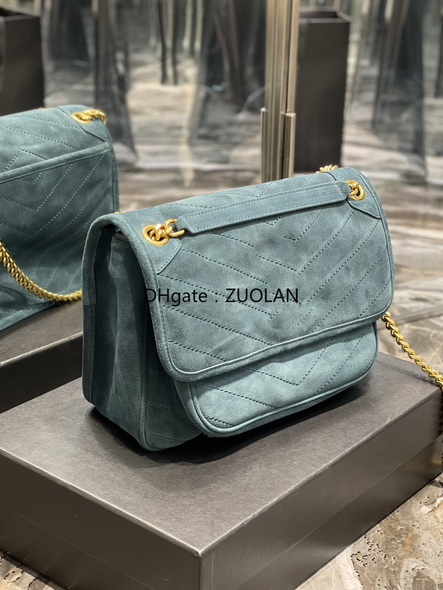 10A Messenger bag designer bags women fashion Shoulder bag leather handbags Lady Y type quilted lattice chains flap handbag Envelope bag Suede Niki Corduroy