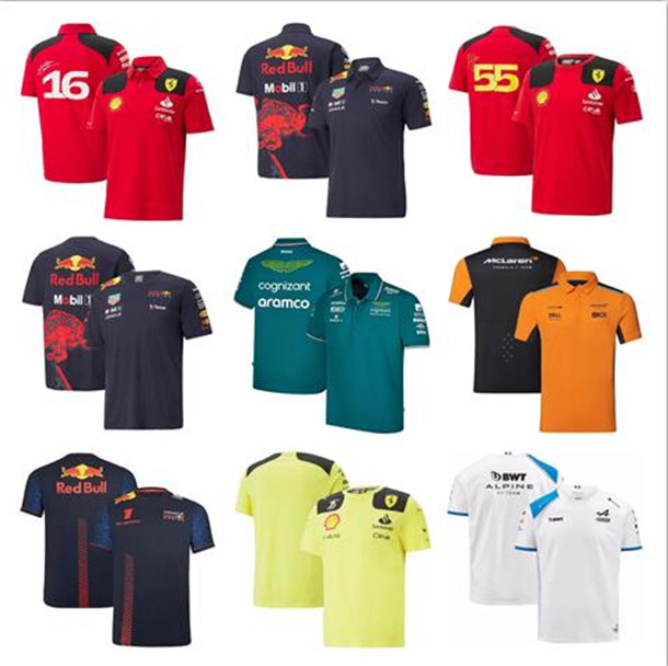 2023 24 Formula 1 F1 Racing Mclaren Aston Martin Sets Carlos Sainz Charles Leclerc Set Up t-shirt Casual Breathable POLO Summer Car Logo Motorsport Team Jersey Shirts