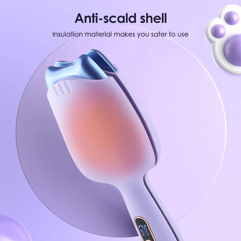 Curling Irons 32mm Cat Ear 2 Barrels Egg Rolls Curling Irons Ceramic Hair Curler For Beach Waves Curling Hair Crimper Waver Hair Styling Tools 231109