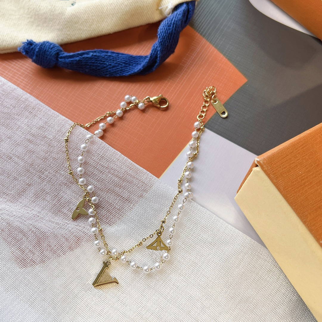 Desinger Pendant Anklets for Women Pearl Gold Coin Double Layer Summer Stainless Steel Chain Jewelry Fashion Accessories Gift 20-25cm Adjustable
Desinger Pendant Anklets for Women Pearl Gold Coin Double Layer Summer Stainless Steel Chain Jewelry Fashion Accessories Gift 20-25cm Adjustable