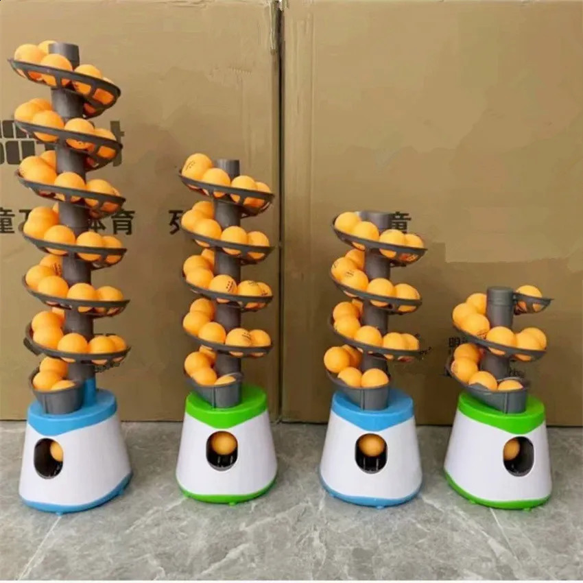 Table Tennis Sets Up-graded Portable Table Tennis Ball Pitcher Dual Power Supply Version Ping Pong Ball Robot Pitching Machine For Trainers 231109