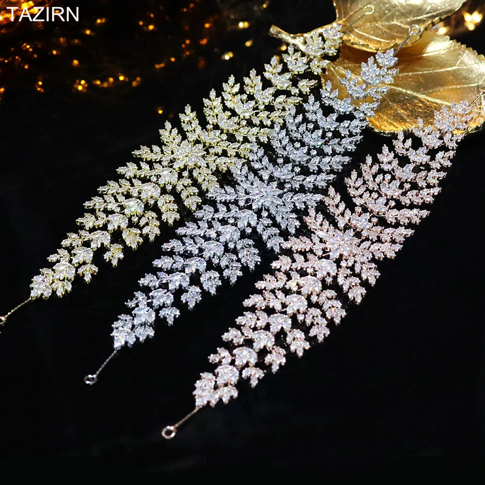 Headbands Soft Zircon Hairbands for Wedding Birthday Headwear CZ Tiaras Bride Headband Hair Jewelry Party Headpieces Women Hair-Hoop 231102