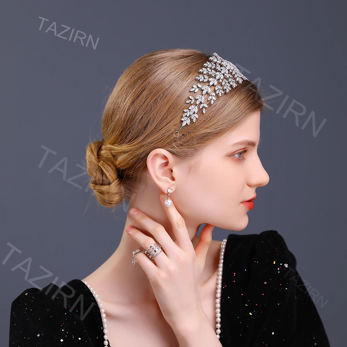 Headbands Soft Zircon Hairbands for Wedding Birthday Headwear CZ Tiaras Bride Headband Hair Jewelry Party Headpieces Women Hair-Hoop 231102