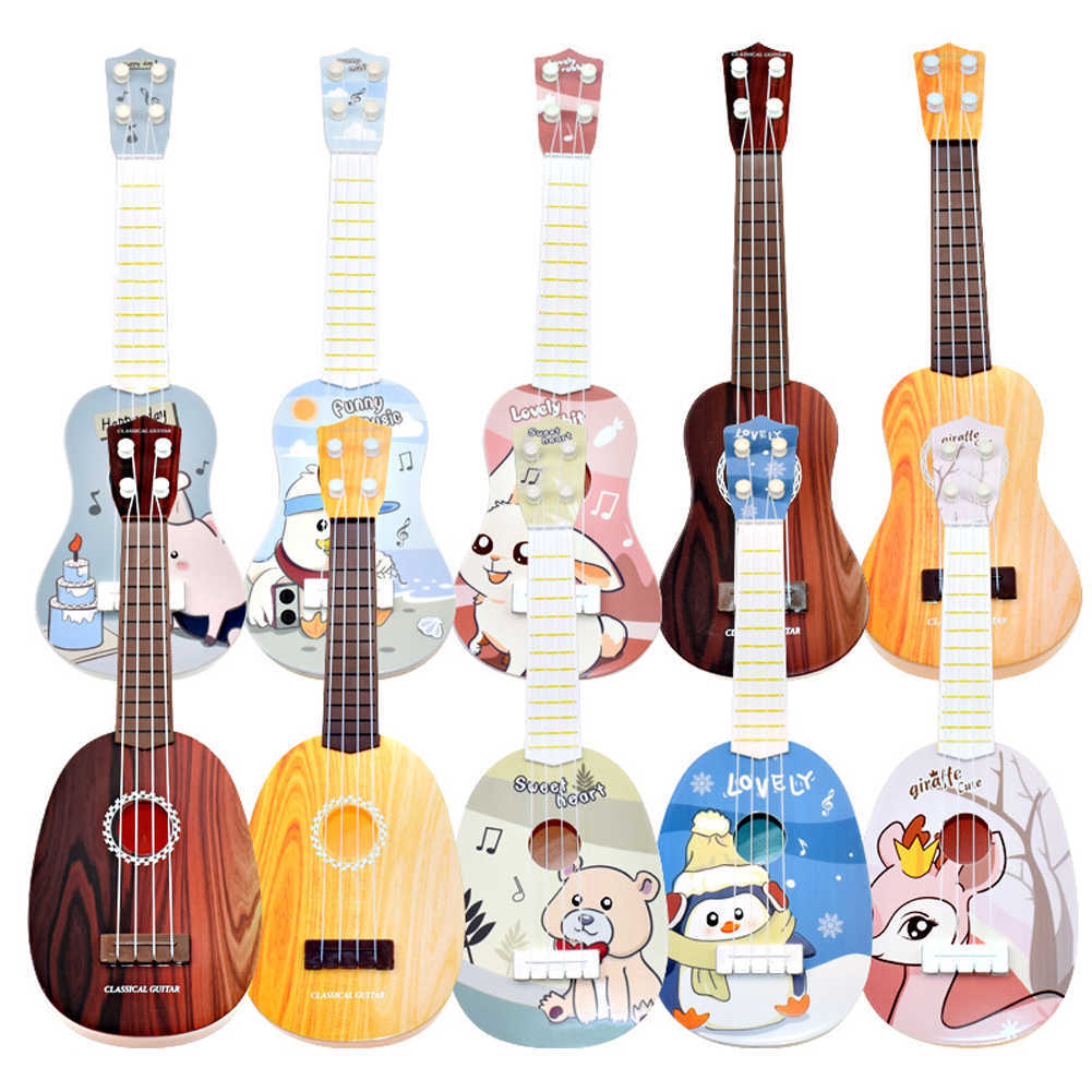 Guitar Mini Four Strings Ukulele Guitar Musical Instrument Children Kids Educational Toys Early Intellectual Development Toy