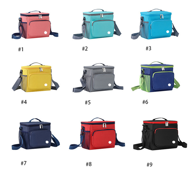 Oxford Insulated Lunch Bag Large Capacity Outdoor PEVA Thermal Picnic Box with Shoulder Strap Water Resistant Cooler Pack