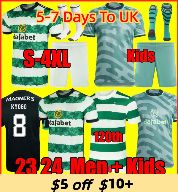 Soccer Jersey 3XL 4XL s Home away KYOGO EDOUARD 2023 ELYOUNOUSSI TURNBULL AJETI CHRISTIE JOTA GRIFFITHS FORREST 2023 2024 MEN kit uniforms Football Shirt