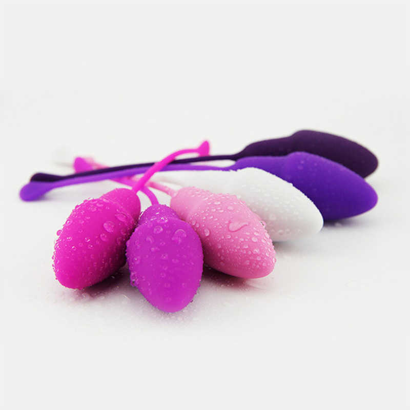 Eggs 6PCS Medical Silicone Kegel Balls set for women vaginal Muscle Tighten Exercise Dumbbell Geisha kegel Exerciser ball 1124