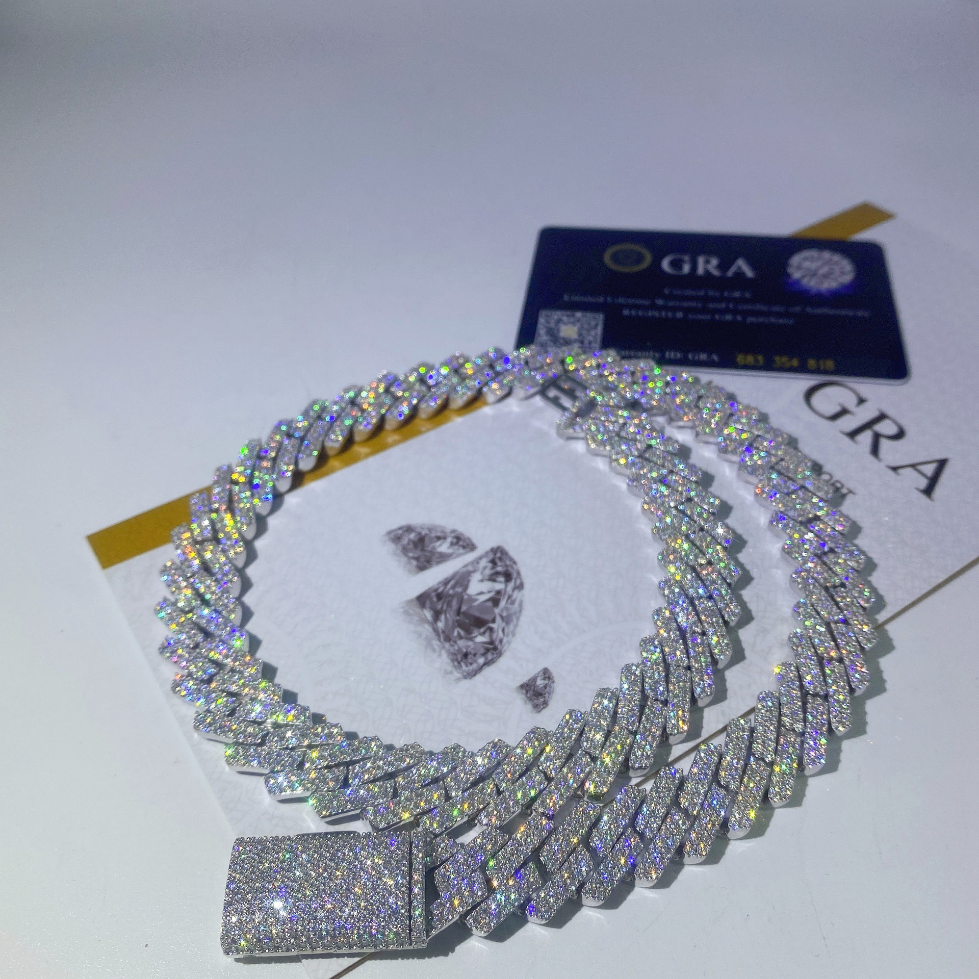 Necklace Designer Jewelry Cuban k Chain Custom Vvs Moissanite Iced Out Sterg Sier Pass Dia Test Hip Hop Chains for Men Jewelery c4b0 ce7faf