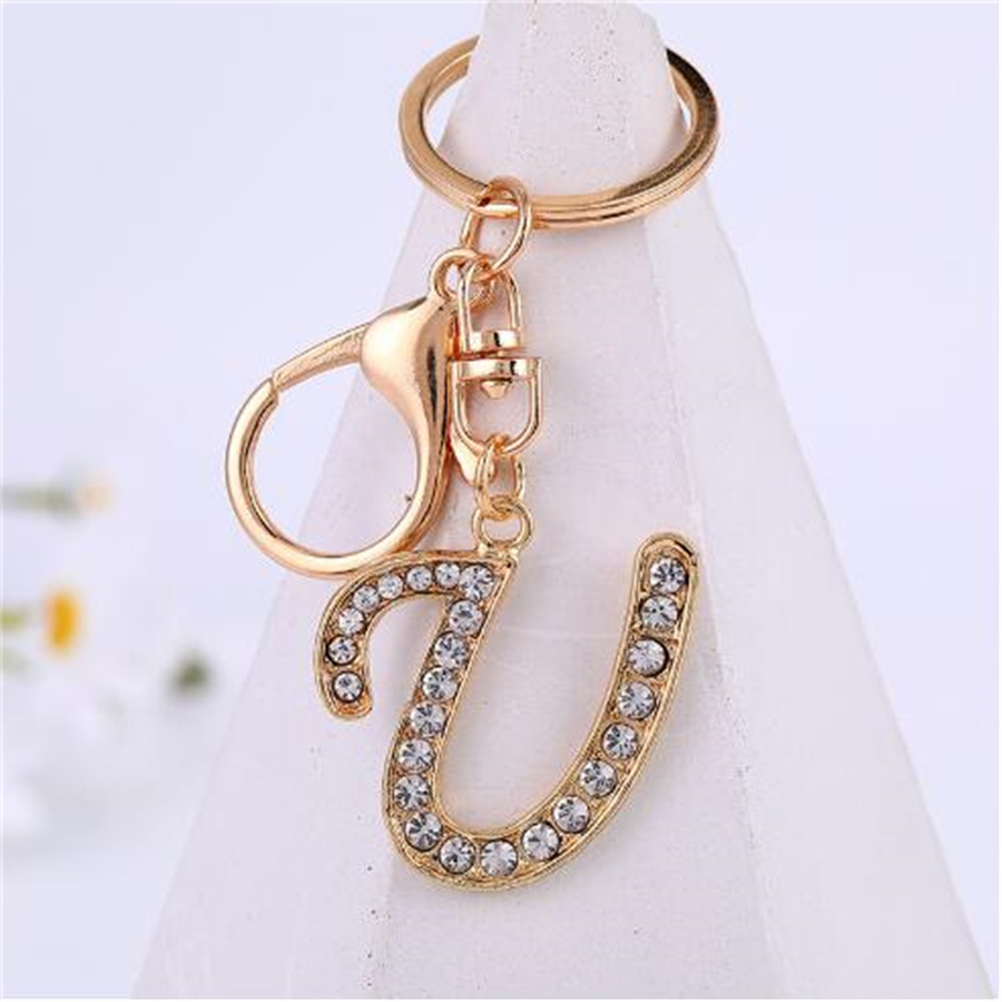 New European and American Metal Diamond Key Rings 26 English Letter Keychain Key Accessories Small Gift AE658
New European and American Metal Diamond Key Rings 26 English Letter Keychain Key Accessories Small Gift AE658