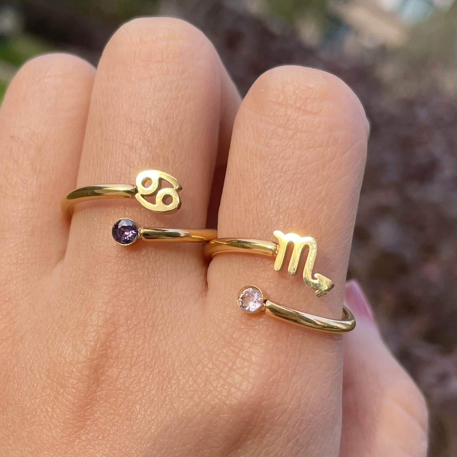 Band Rings 12 Zodiac Sign Birth Stone Ring For Women Horoscope Stainless Steel 18K Gold Plated Open Finger 230410
Band Rings 12 Zodiac Sign Birth Stone Ring For Women Horoscope Stainless Steel 18K Gold Plated Open Finger 230410
