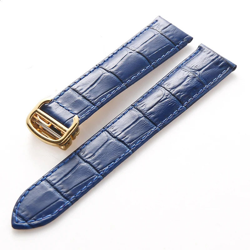 Watch Bands Leather strap head layer cowhide replacement blue balloon tank London watch strap men and women bracelet accessories 231108