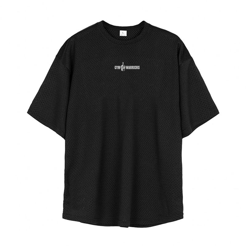 Men's T-Shirts men's mesh oversized fashion casual quick drying sports T-shirt fitness gym clothing fashion short sleeved T-shirt 230410