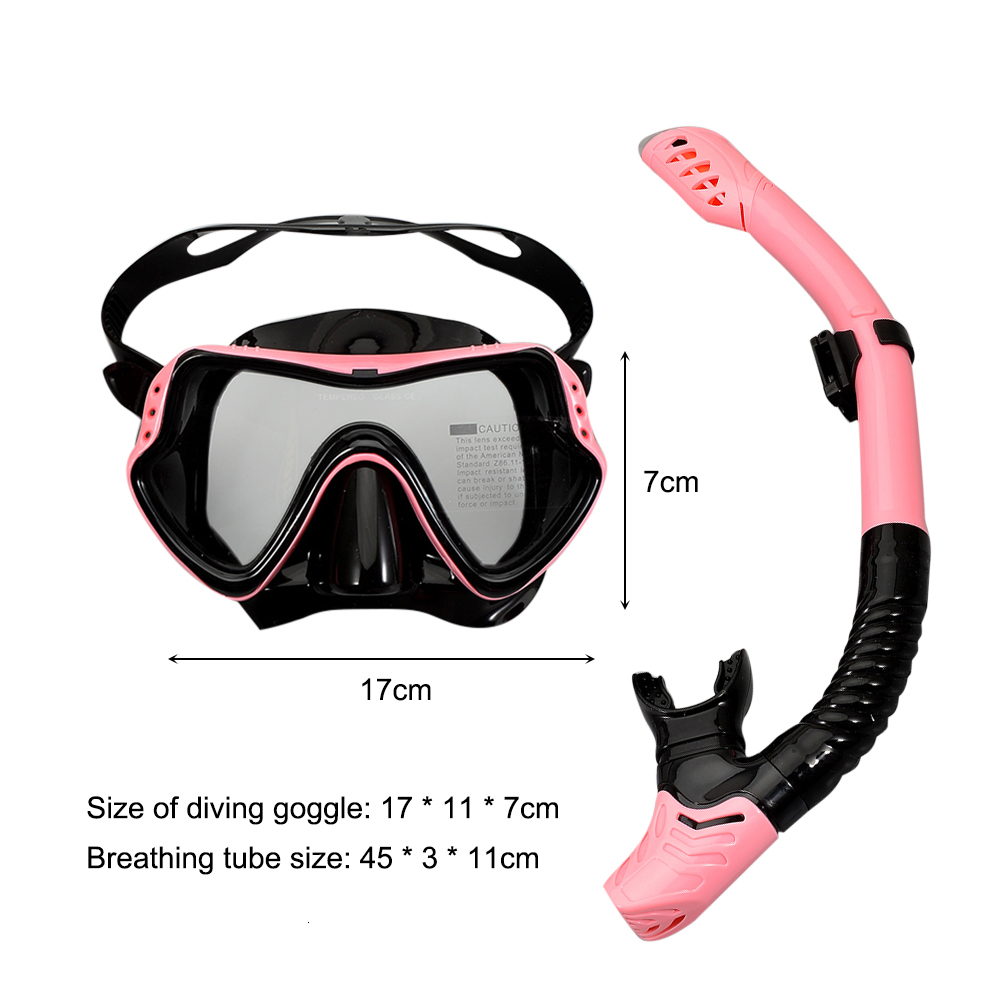 Diving Masks Professional Snorkel Diving Mask and Snorkels Goggles Glasses Diving Swimming Breath Tube Set Snorkel Mask Swimming Equipment 230410