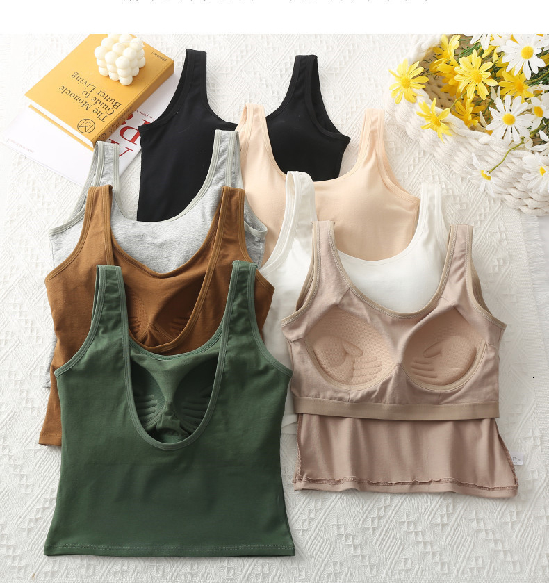 Camisoles Tanks Sexy Backless Malt Top Tank Top Open Back Cushion Women's Fit Tank Top Built-in Bra U-Neck Summer Women's Crop Top 230410